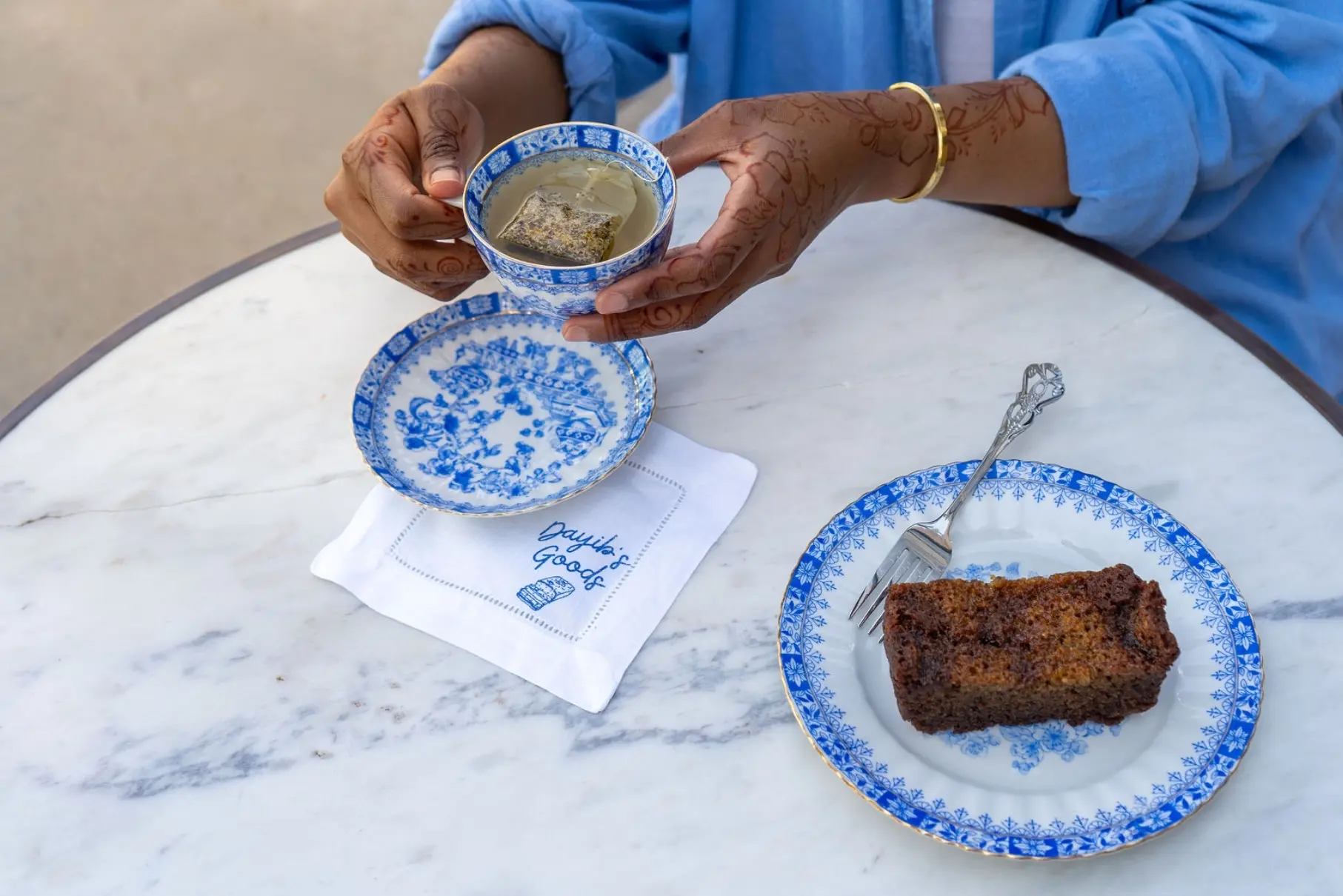 Sliced banana bread on a plate